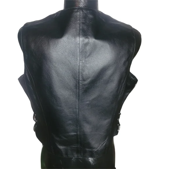 Wilsons Leather Black Vest - Picture 5 of 6